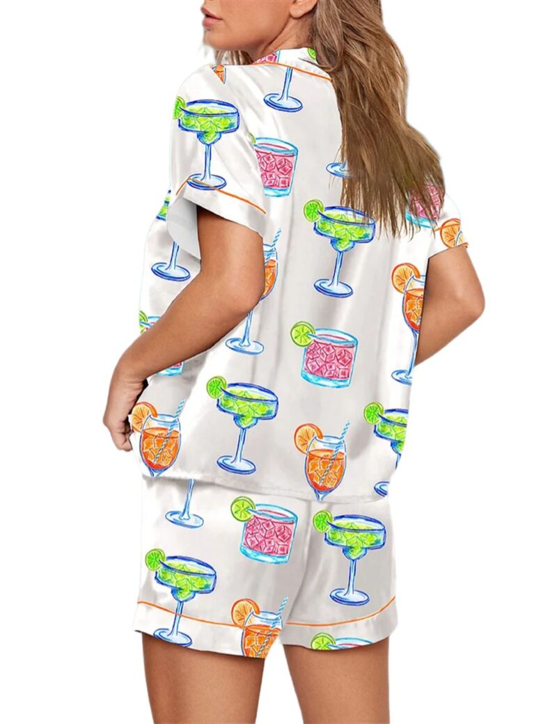 Bright Cocktail Trio Aperol Spritz Margarita Paloma Coastal Cowgirl Pajama Set - Image 2