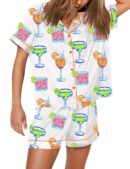 Bright Cocktail Trio Aperol Spritz Margarita Paloma Coastal Cowgirl Pajama Set