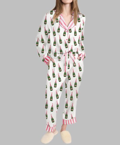 Bubbly Champagne Pajama Set For Women