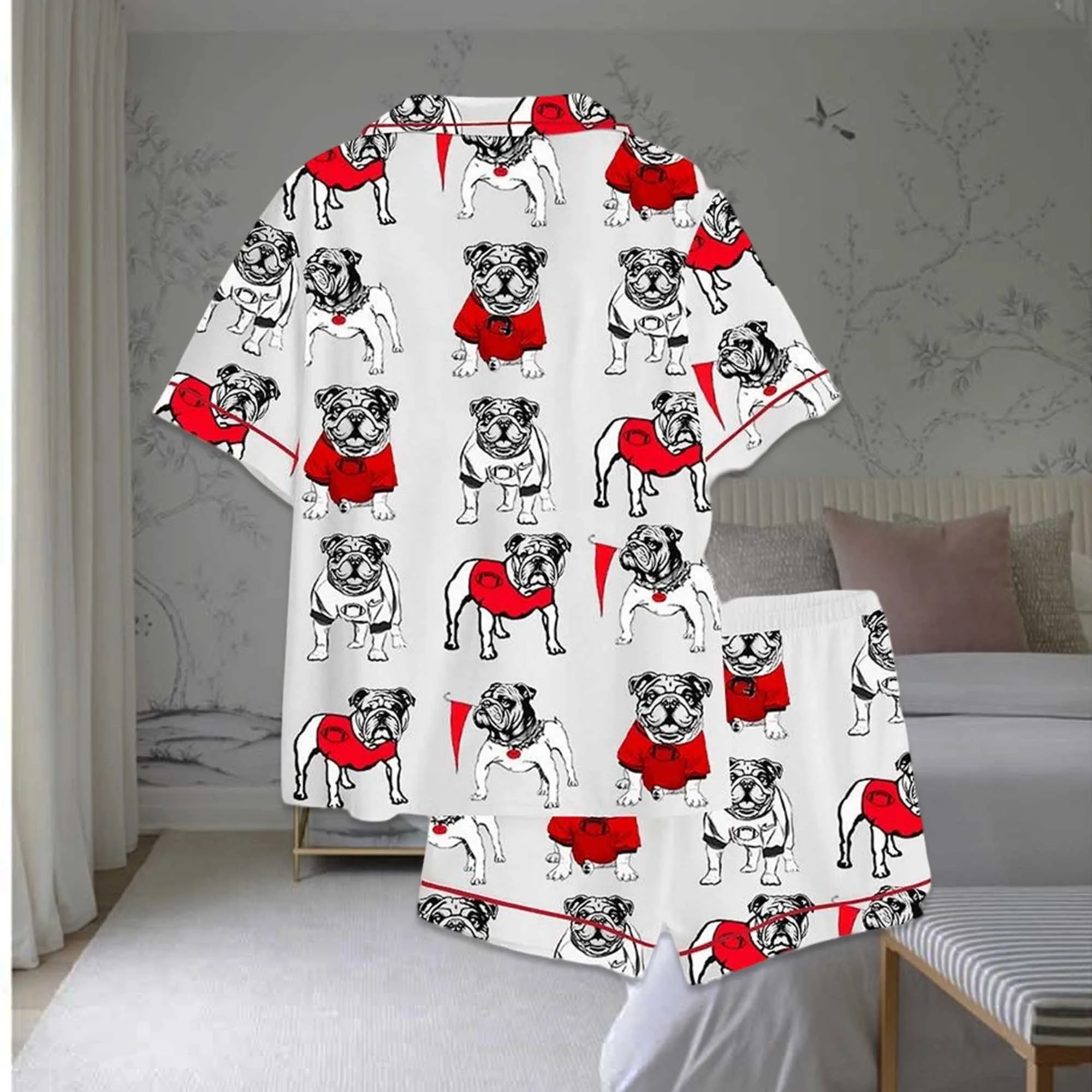 Bulldogs Football Satin Pajama Set - Image 2