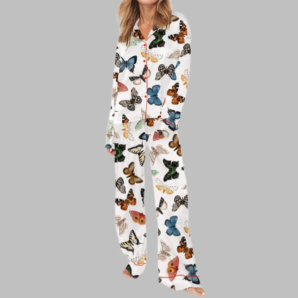 Butterflies And Moths Pajama Set For Women - Image 3