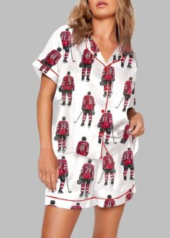 Canada Hockey Champion Print Pajama Set