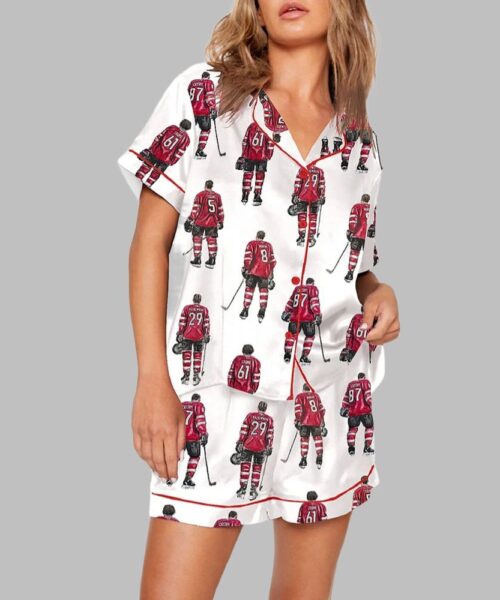 Canada Hockey Champion Print Pajama Set