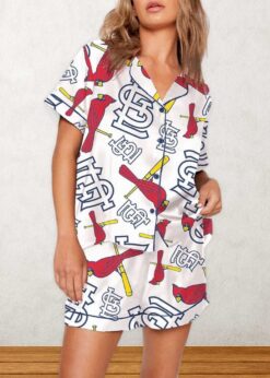 Cardinals Baseball Team Pajama Set For Women