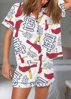 Cardinals Baseball Team Print Pajama Set