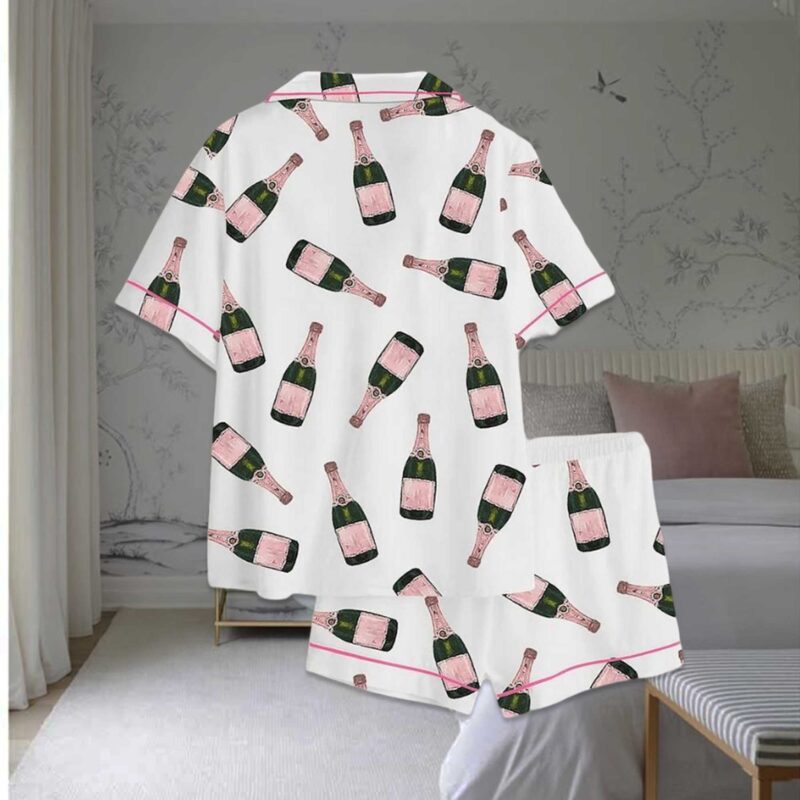 Champagne Bottle Satin Pajama Set - Image 2