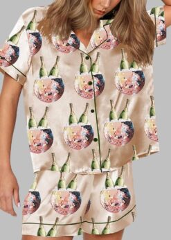 Champagne Disco Ball Pajama Set