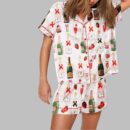 Champagne Strawberries Macarons Pajama Set