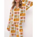 Champagne Tickets Satin Pajama Set For Women