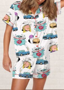 Chattahoochee Country Music Silky Satin Pajama Set