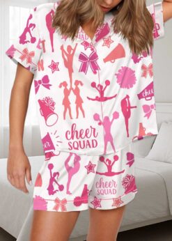 Cheerleading Silky Satin Pajama Set