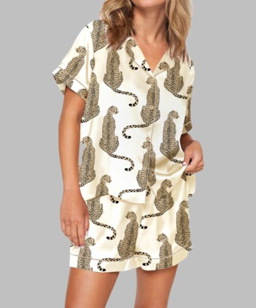 Cheetah Pajama Set For Women