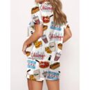 Chicago Travel Satin Pajama Set For Women