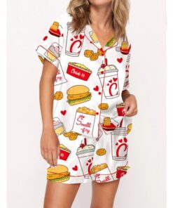 Chicken Nuggets Satin Pajama Set