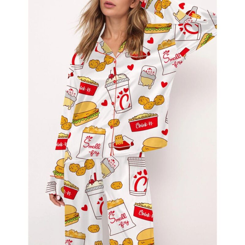 Chicken Nuggets Satin Pajama Set - Image 2