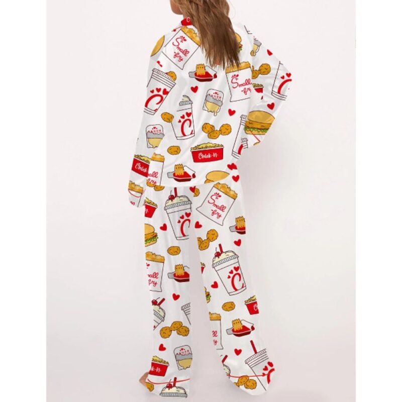 Chicken Nuggets Satin Pajama Set - Image 3