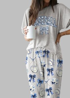 Chinoiserie Baseball Casual Pajama Set