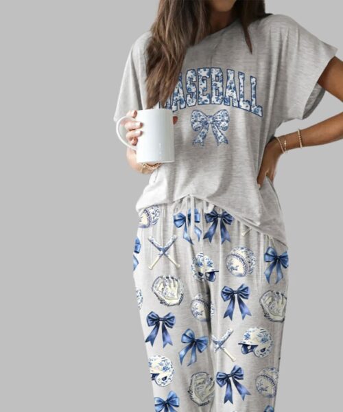 Chinoiserie Baseball Casual Pajama Set