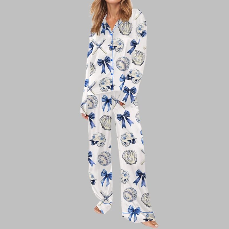 Chinoiserie Baseball Pajama Set For Women - Image 2