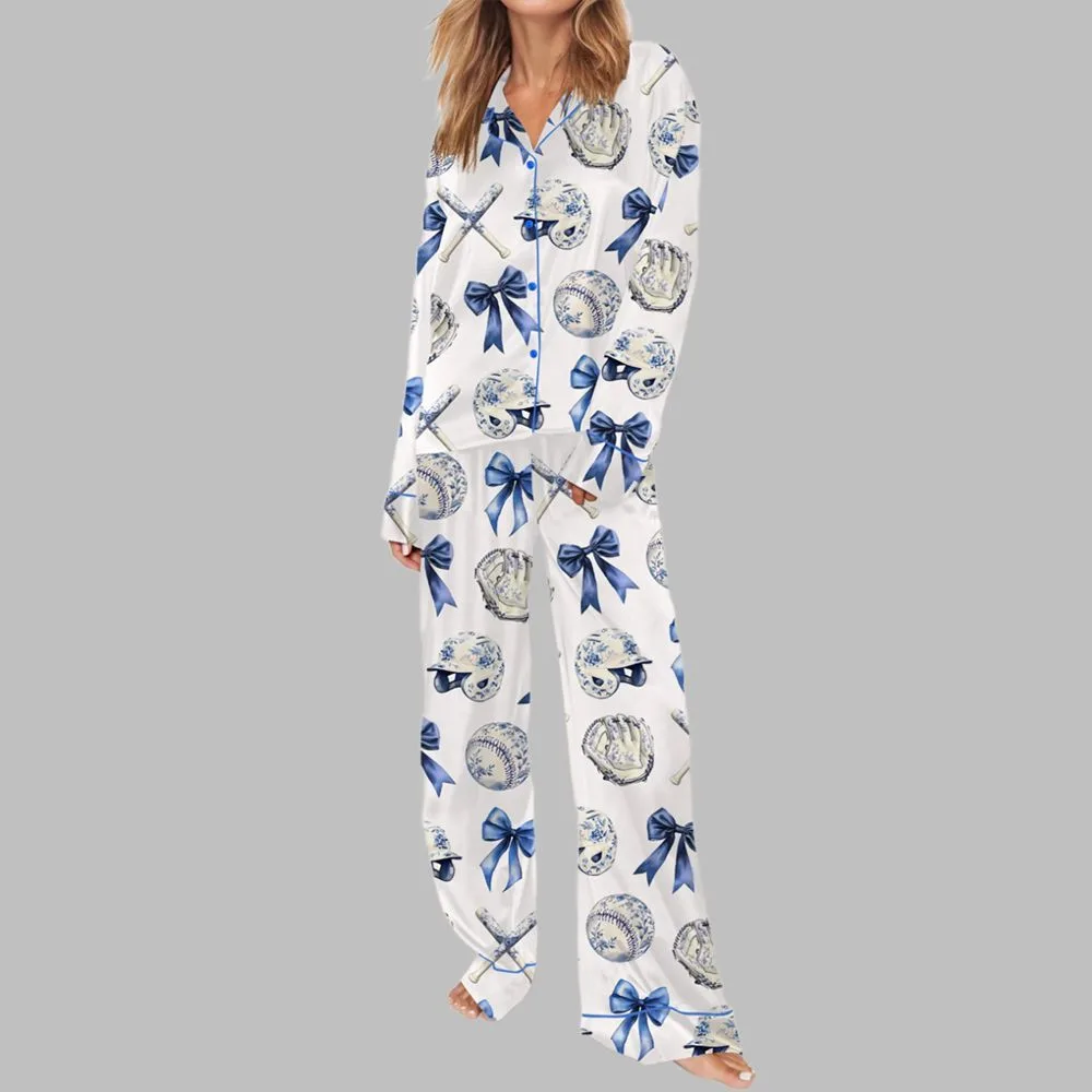 Chinoiserie Baseball Pajama Set For Women - Image 2