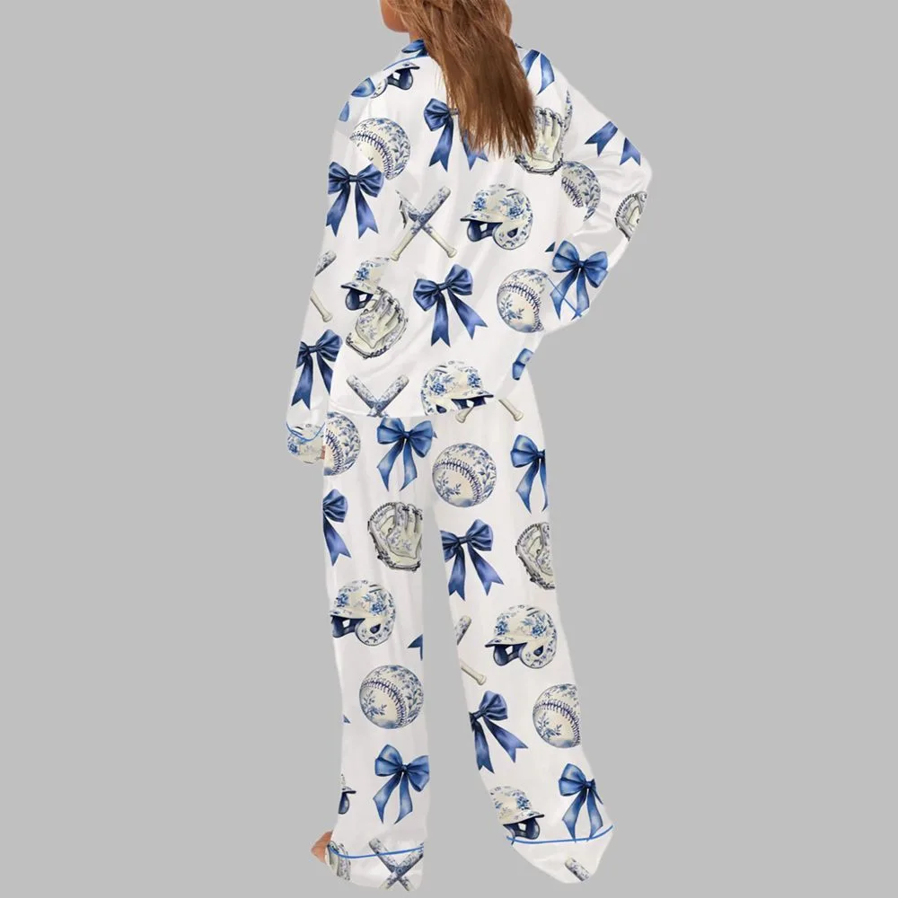 Chinoiserie Baseball Pajama Set For Women - Image 3