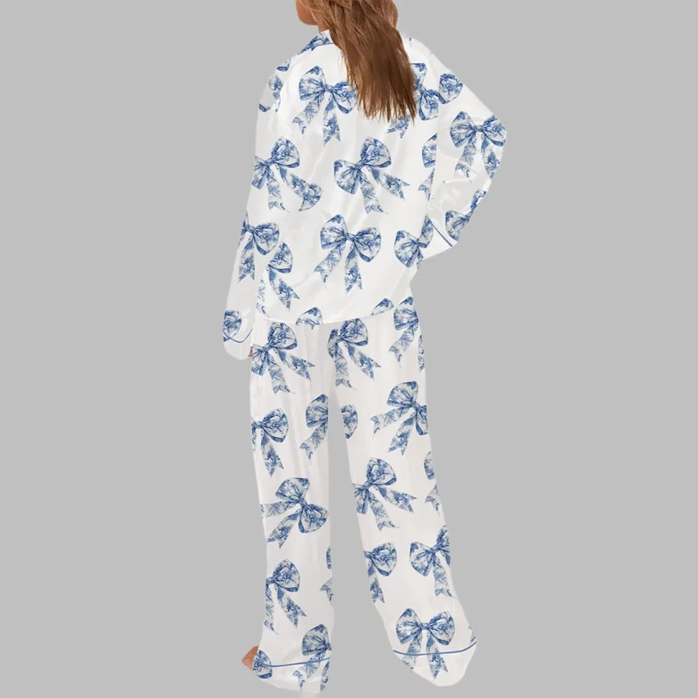 Chinoiserie Bow Pajama Set For Women - Image 3