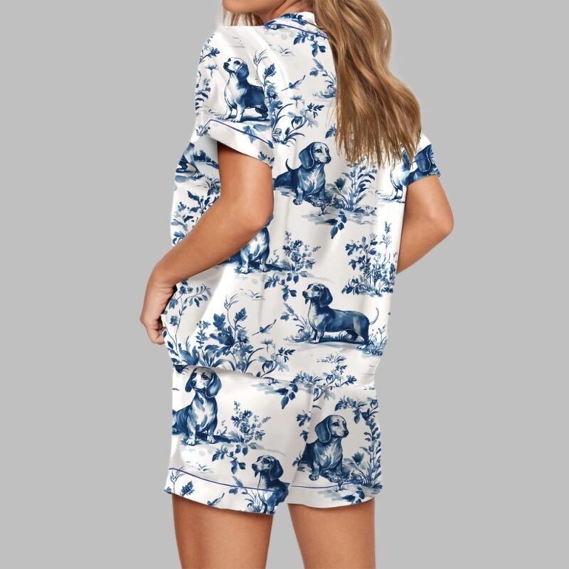 Chinoiserie Dachshund Pajama Set For Women - Image 2