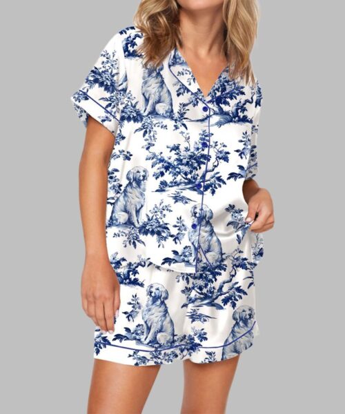Chinoiserie Golden Retriever Pajama Set