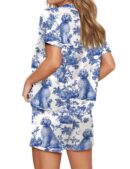 Chinoiserie Goldendoodle Pajama Set For Women