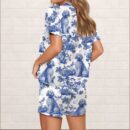 Chinoiserie Goldendoodle Silky Satin Pajama Set