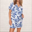 Chinoiserie Goldendoodle Silky Satin Pajama Set