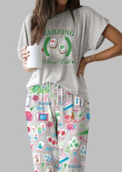 Chinoiserie Mahjong Casual Pajama Set
