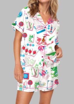 Chinoiserie Mahjong Pajama Set