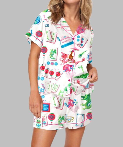 Chinoiserie Mahjong Pajama Set