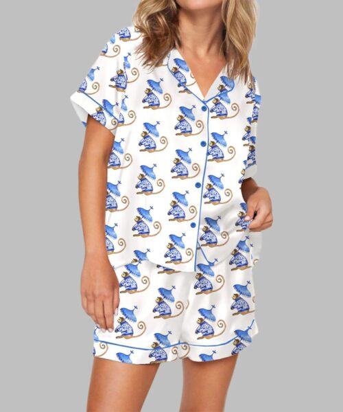 Chinoiserie Monkey Pajama Set