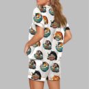 Chonky Black Cat Ramen Japanese Noodles Pajama Set