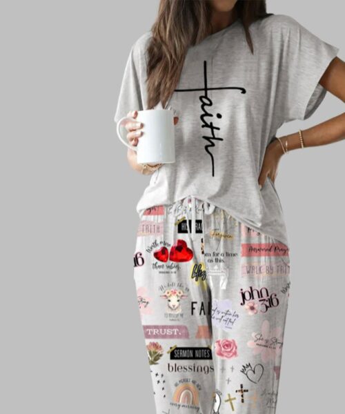 Christian Casual Pajama Set For Women