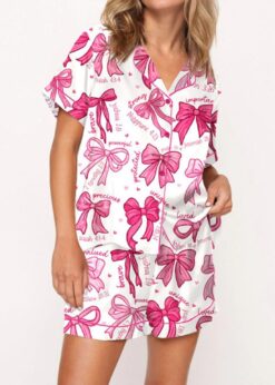 Christian Coquette Bows Pajama Set For Women