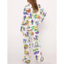 Christian Mardi Gras Satin Pajama Set For Women