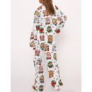 Christmas Classic Nuggets Satin Pajama Set For Women