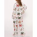 Christmas Coquette Cat Satin Pajama Set For Women