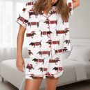 Christmas Dachshund Pajama Set For Women