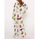 Christmas French Bulldog Satin Pajama Set For Women