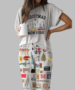 Christmas In New York Casual Pajama Set For Women