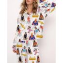 Classic Wrestler Satin Pajama Set For Women