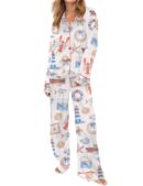 Coastal Coquette Summer Pajama Set For Women