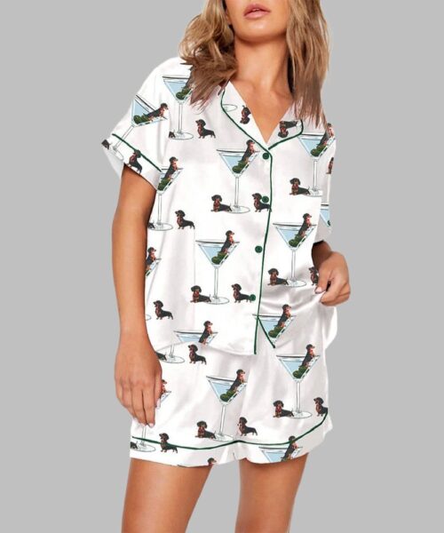 Cocktail Weenies Funny Dachshund Pajama Set