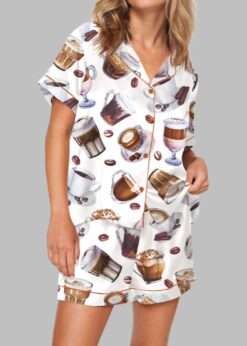 Coffee Cup Pajama Set For Women