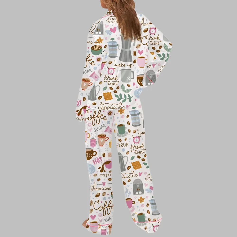 Coffee Pajama Set For Women - Image 3