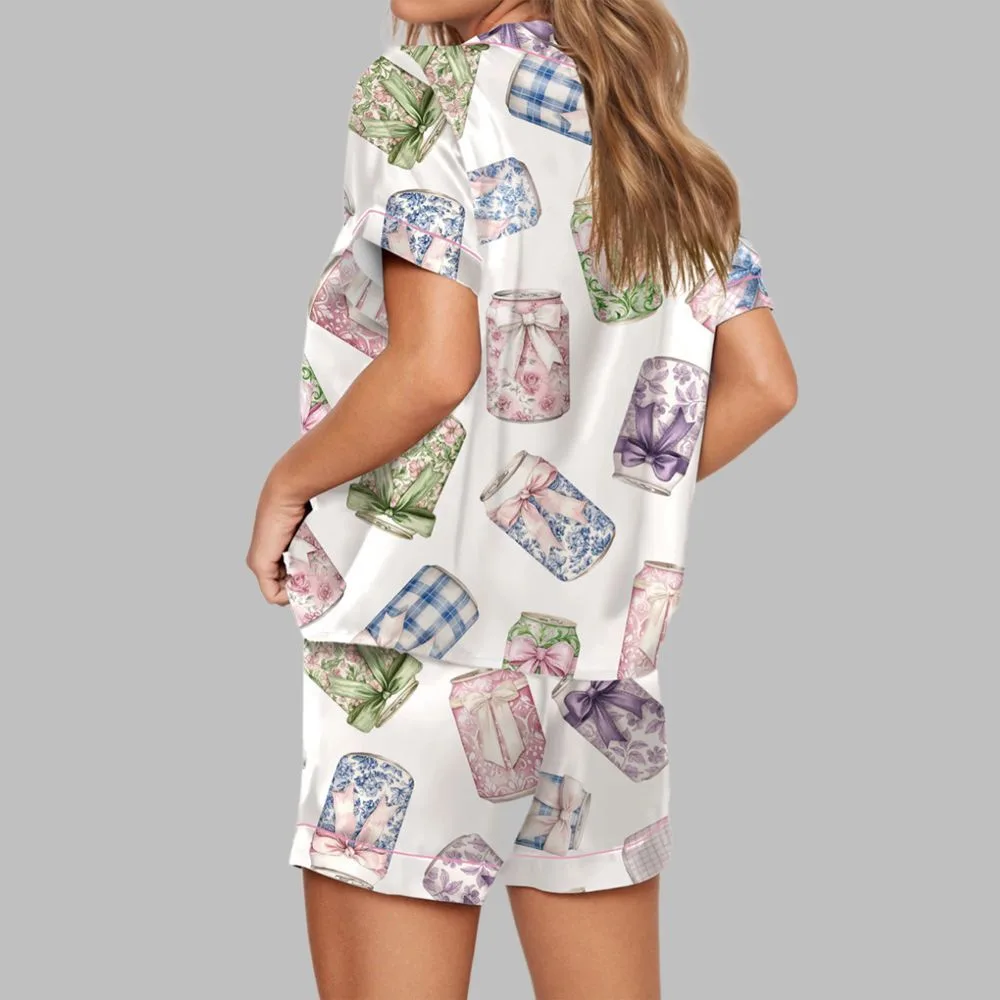 Cola Cans And Bows Pajama Set For Women - Image 2